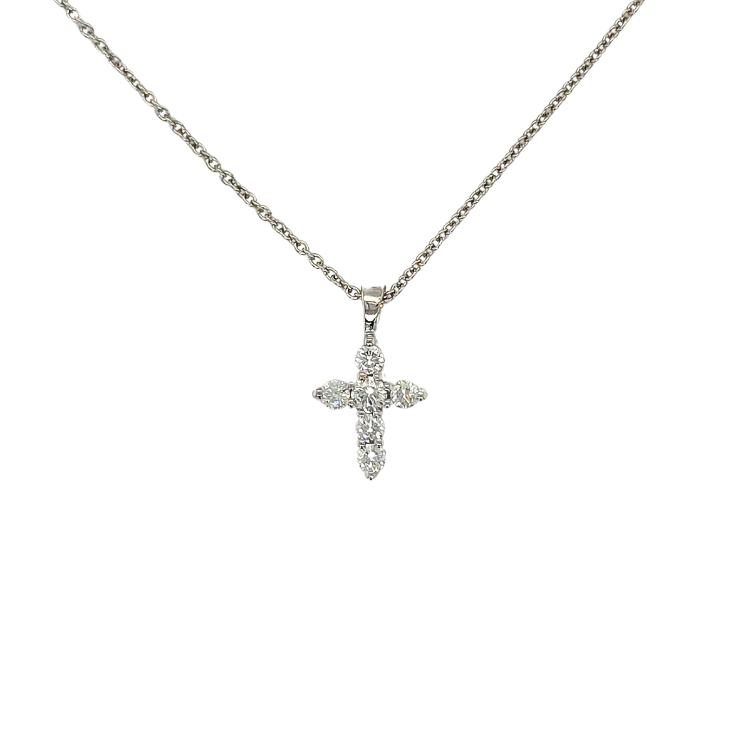 Tiny Diamond Cross Necklace — Jon Thomas Fine Jewelry